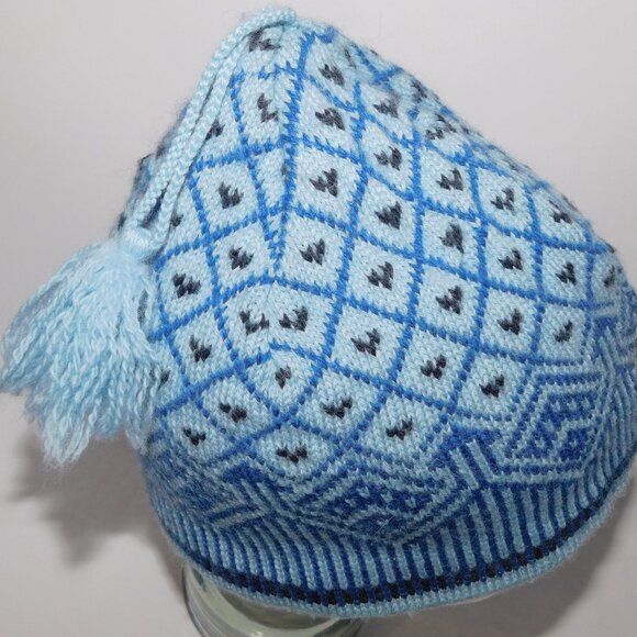 VTG Merkley Headgear M2 Blue Black Unisex Adult Wool Winter Skiing Hat Toque - Picture 8 of 8